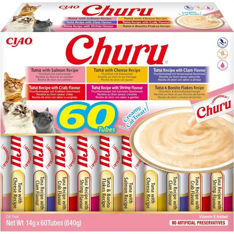 INABA CAT CHURU Variety Tuna 60x 14g (840g) Zniżka