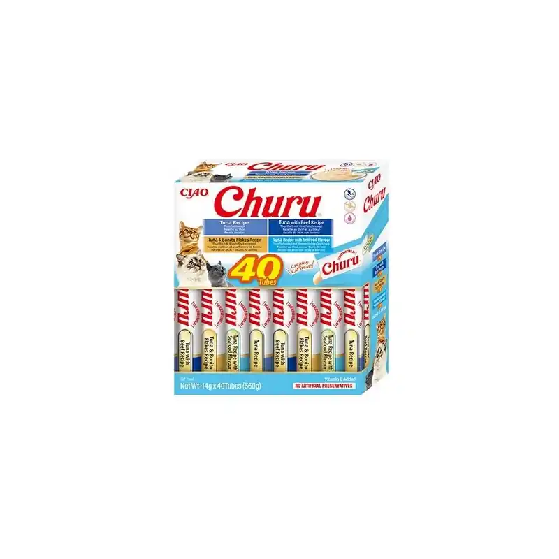 INABA CAT CHURU Variety Tuna 40x 14g (560g) Hit cenowy