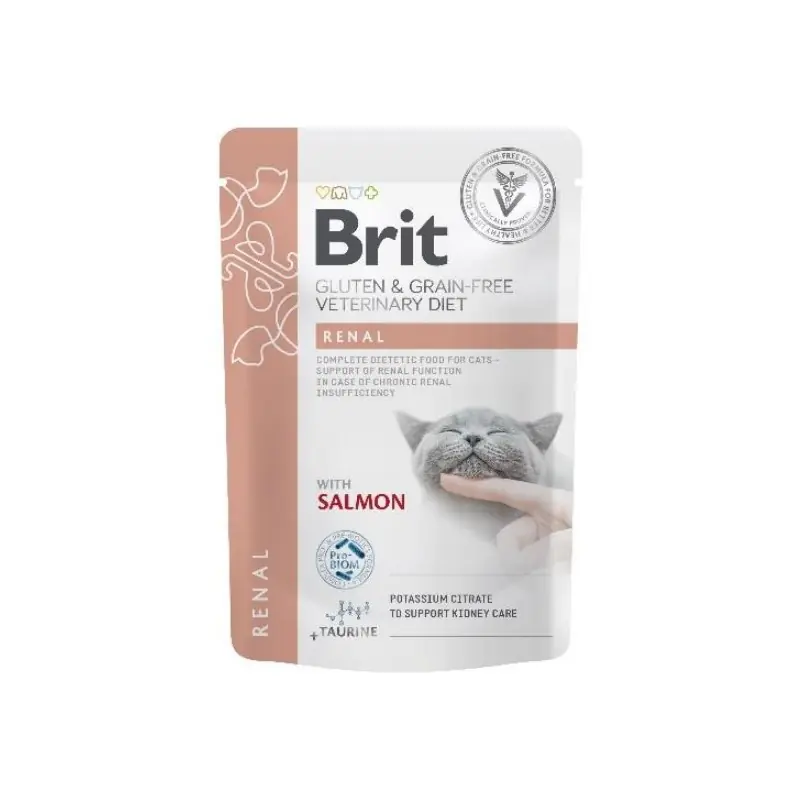 BRIT Veterinary Diets Cat Pouches Fillets in Gravy Renal 85g Oferta czasowa