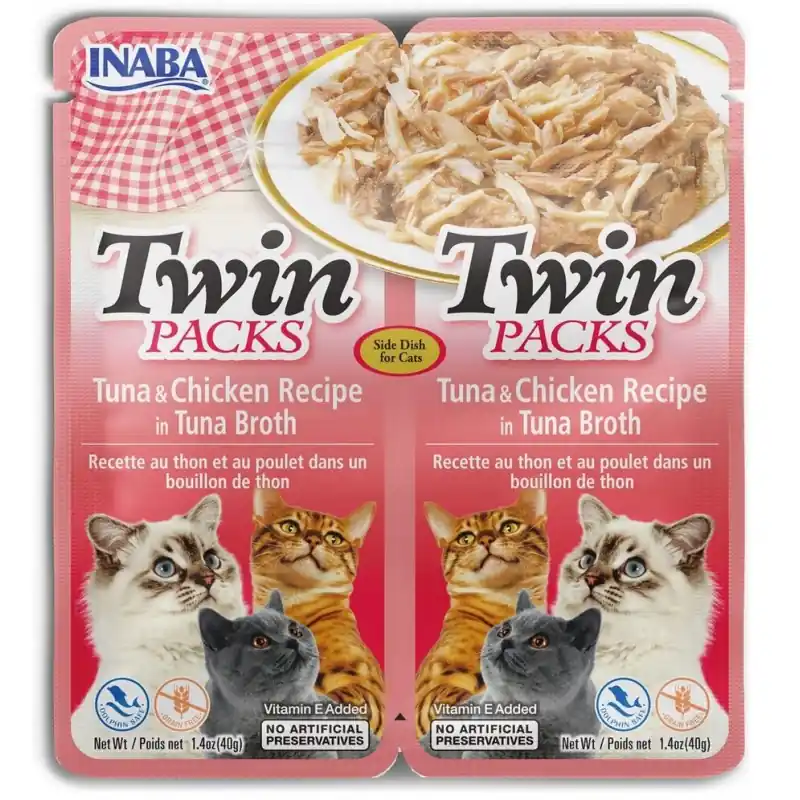 Bezpieczne zakupy INABA CAT Twin Tuna and Chicken 2x 40g