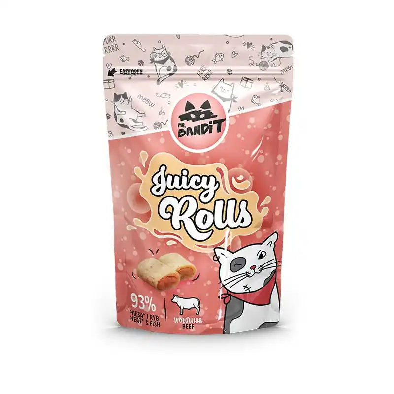 MR. BANDIT Cat Juicy Rolls with Beef - Wołowina 40g Rabat