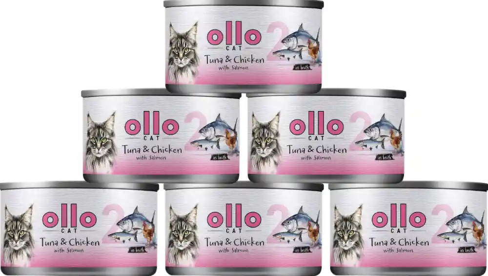 Okazja Ollo nr 2 Tuna&Chicken with Salmon Karma z tuńczykiem, kurczakiem i łososiem w sosie dla kota 24x70g PAKIET