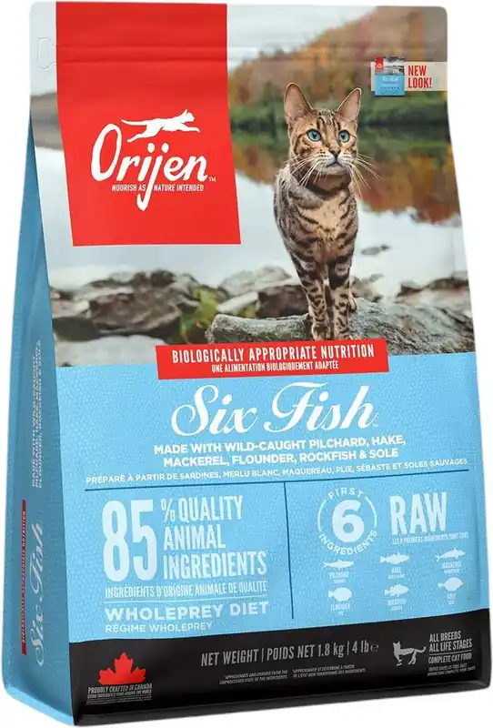 Ekspresowa dostawa Orijen CAT 6 Fresh Fish Karma z rybą dla kota 1.8kg