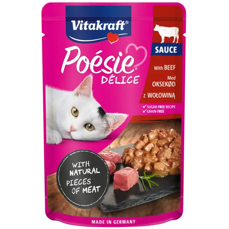 POESIE DELICE SAUCE dla kota - Wołowina w sosie 85g (saszetka) Wybór klientów