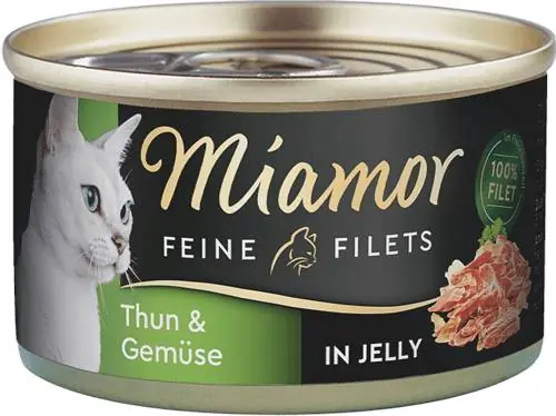 Nowość Miamor Feine Filets Karma z tuńczykiem i warzywami dla kota puszka 100g