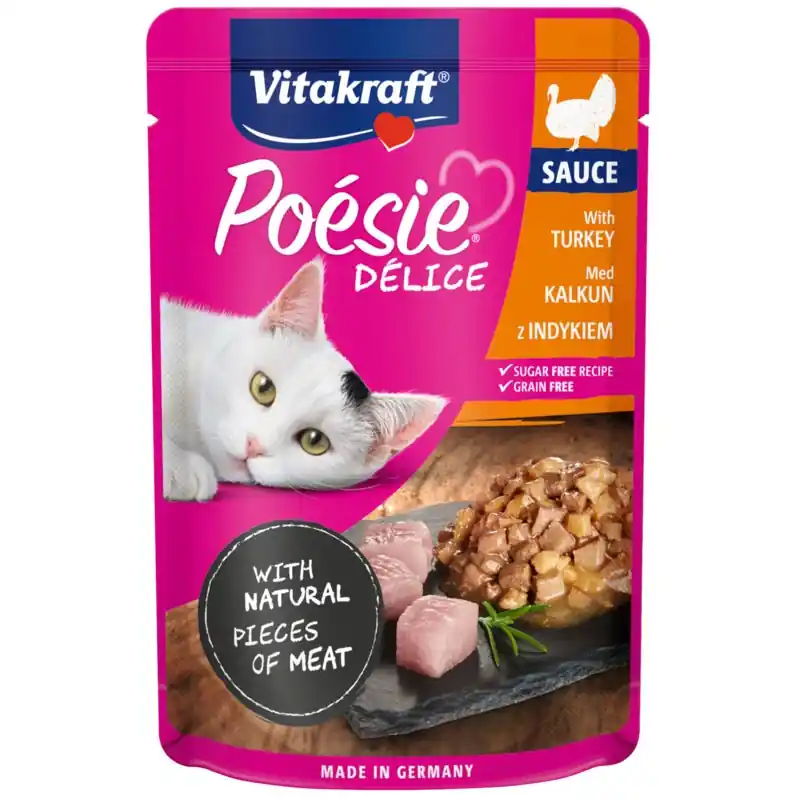 POESIE DELICE SAUCE dla kota - Indyk w sosie 85g (saszetka) Bezpieczne zakupy