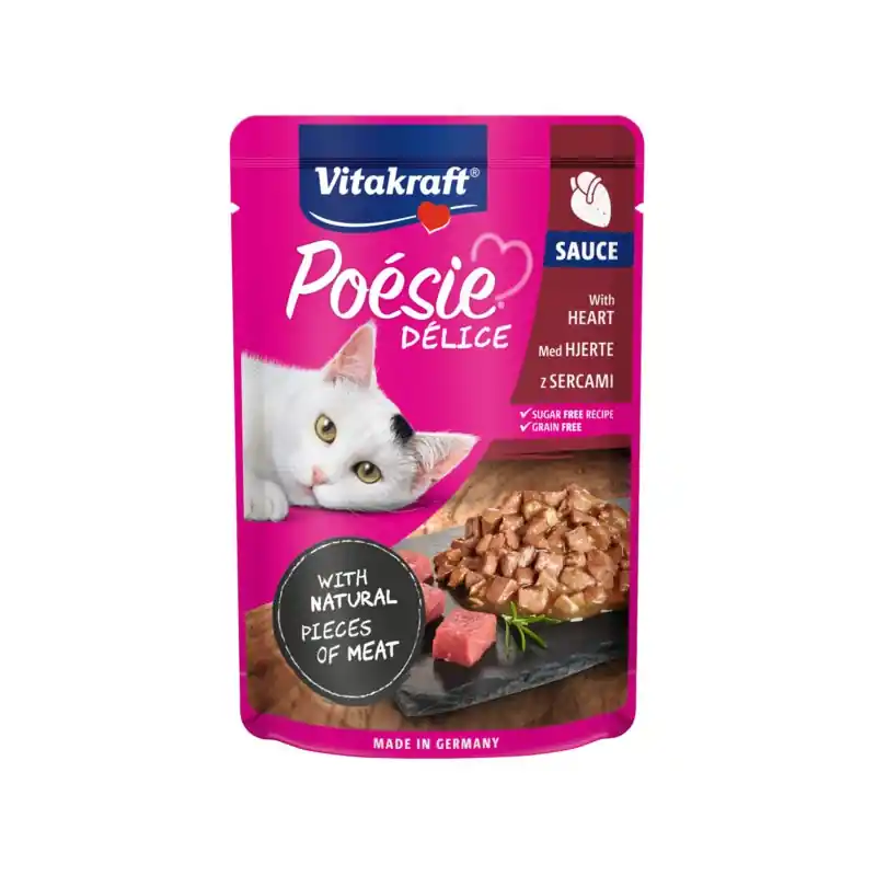 POESIE DELICE SAUCE dla kota - Serca w sosie 85g (saszetka) Dostępne od ręki