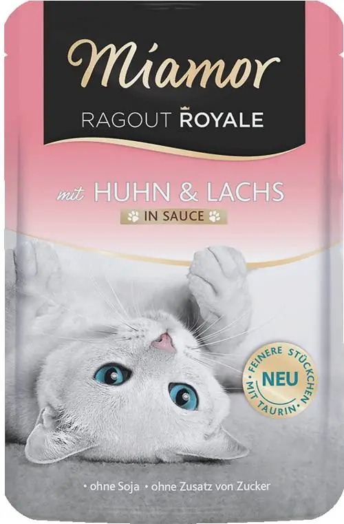Ostatnie sztuki Miamor Ragout Royale Karma z kurczakiem i łososiem dla kota 100g