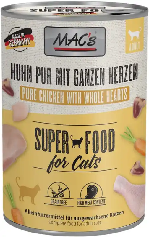 Mac‘s Cat Adult Karma z Kurczakiem i sercami drobiowymi dla kota 400g Popularny