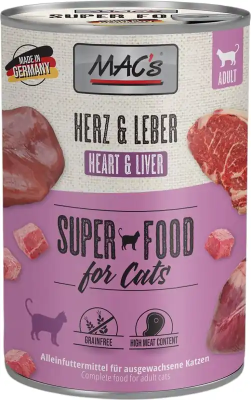 Sprawdź teraz Mac‘s Cat Adult Karma z sercem i wątróbką dla kota 400g