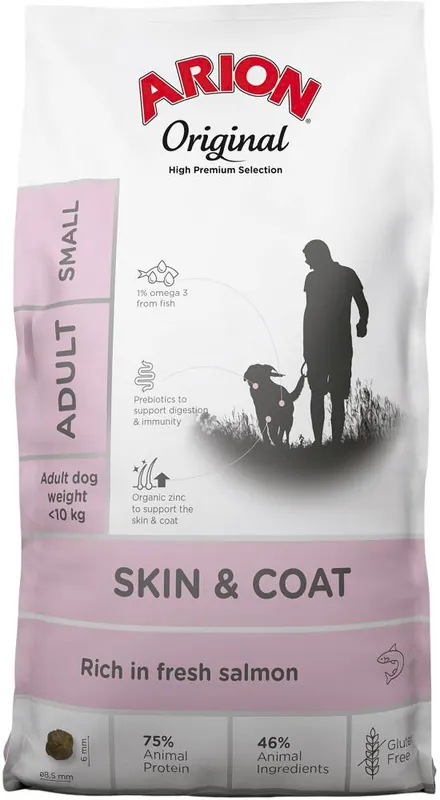 Zniżka Arion Original Skin&Coat Adult Small Salmon&Rice Karma z łososiem dla psa 7kg