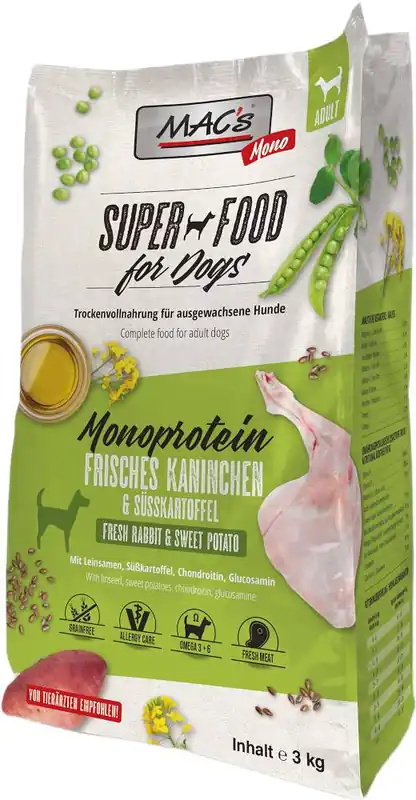Kup teraz Mac‘s Dog Monoprotein Adult Rabbit&Sweet Potato Karma z królikiem dla psa 3kg