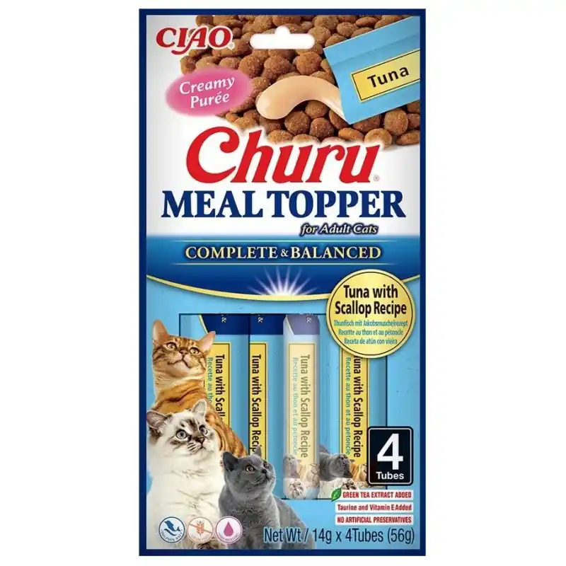 INABA CAT Meal Topper Tuna with Scallop Recipe 4x 14g (56g) Tani
