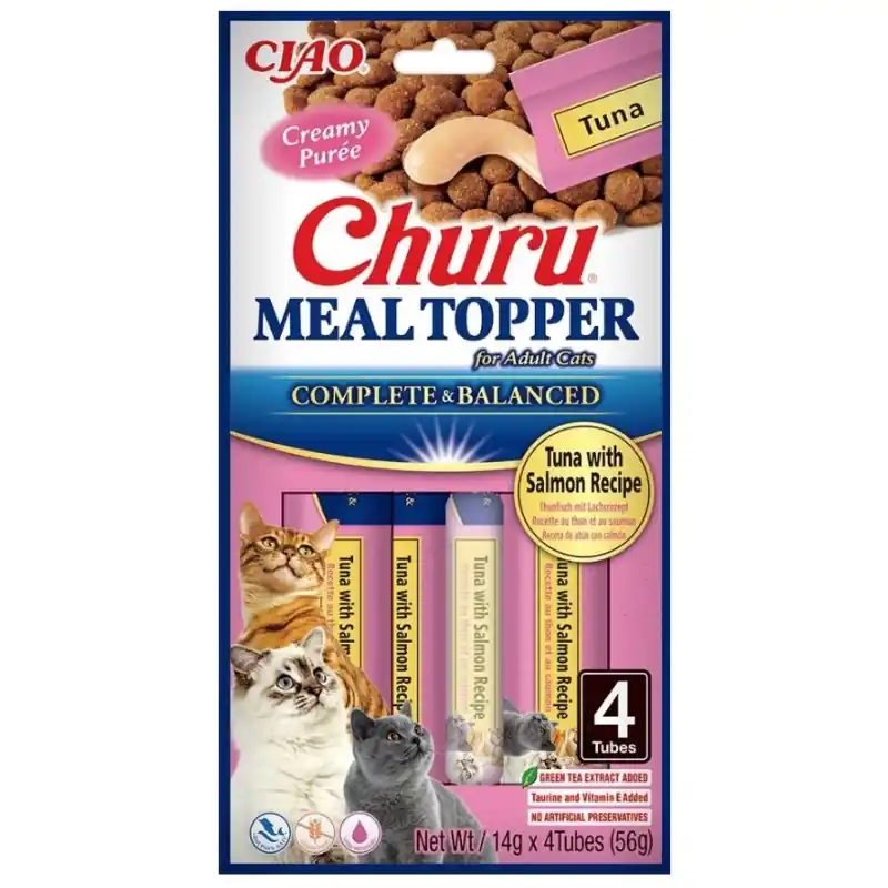 INABA CAT Meal Topper Tuna with Salmon Recipe 4x 14g (56g) Sprawdź teraz