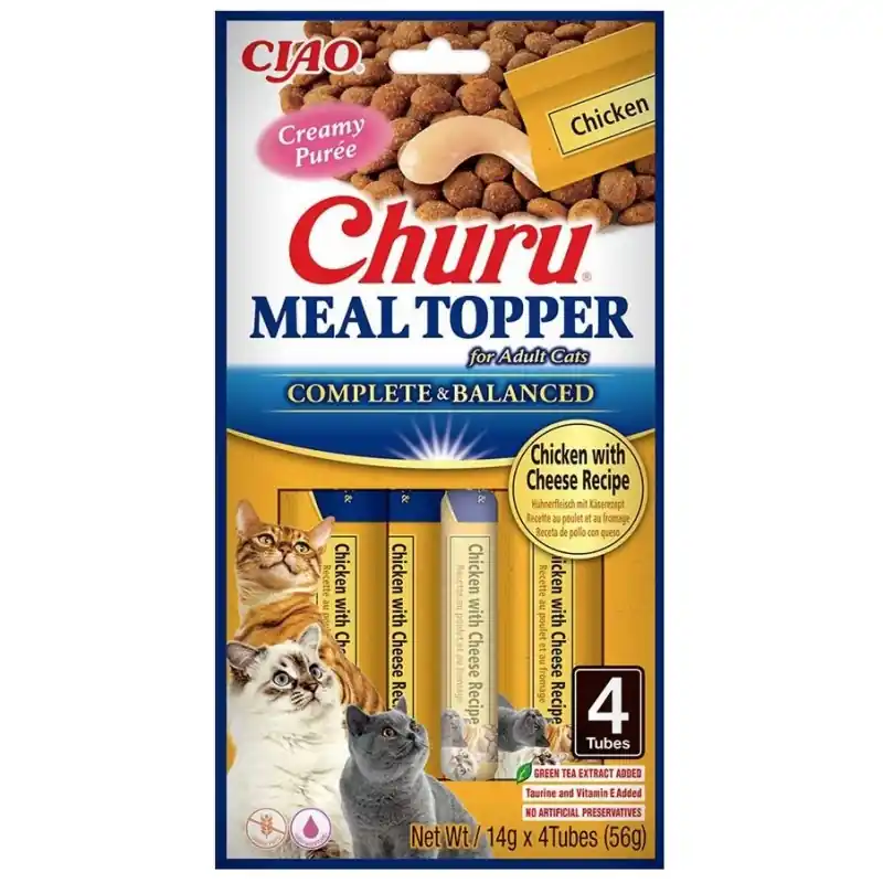 Darmowy zwrot INABA CAT Meal Topper Chicken with Cheese Recipe 4x 14g (56g)
