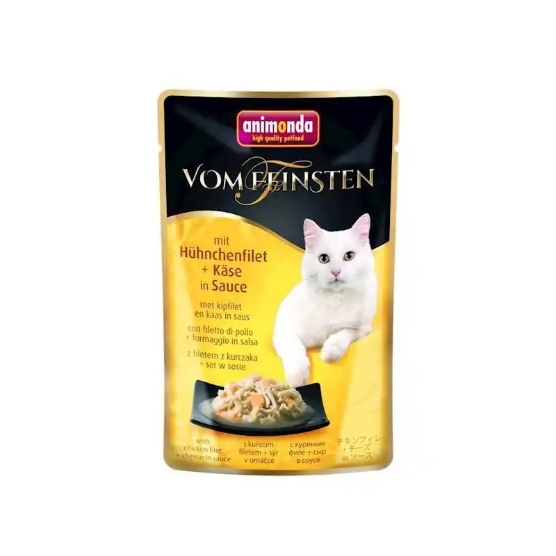 ANIMONDA Cat Vom Feinsten Adult z filetem z piersi kurczaka z serem w sosie 50g (saszetka) Hit cenowy