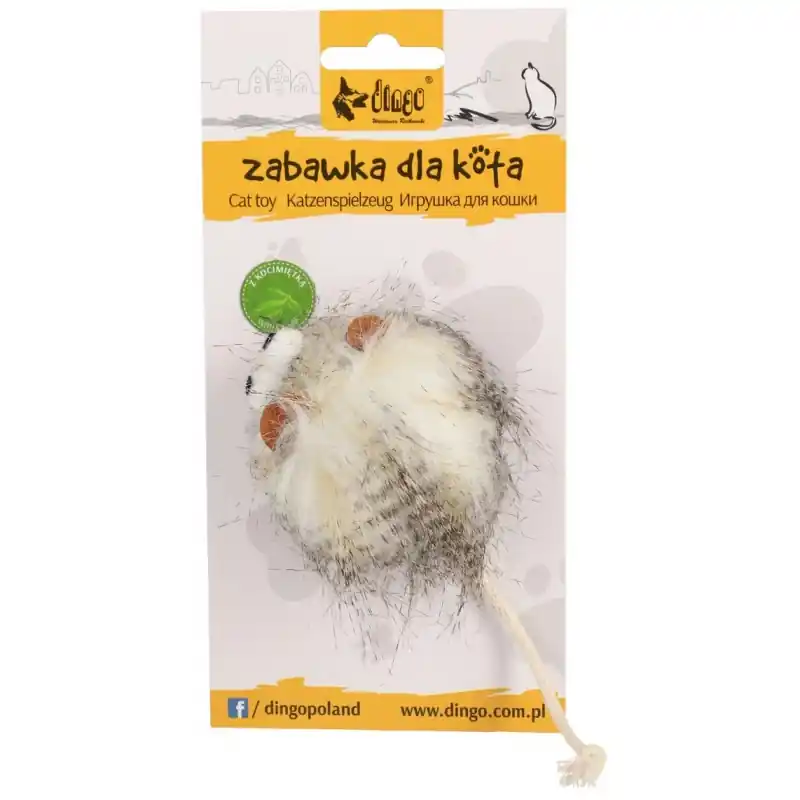DINGO Zabawka dla kota Monsters Tim 5 cm biała Darmowy zwrot