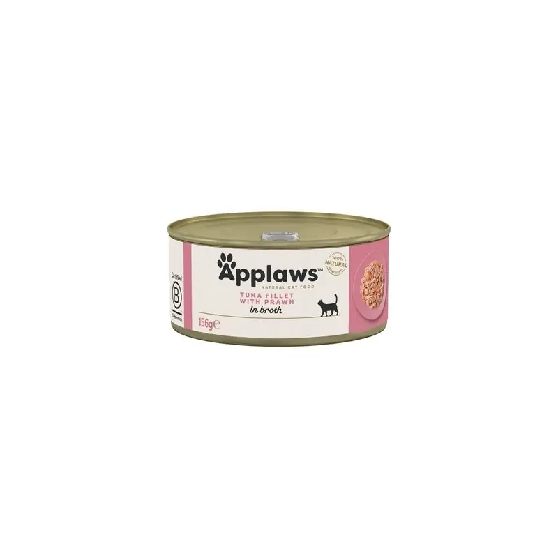 APPLAWS Cat Filet z Tuńczyka z łososiem w bulionie 156g (puszka) Premium