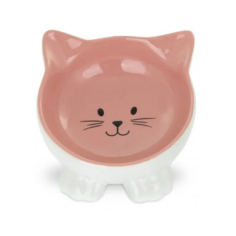 Kup teraz BARRY KING Miska ceramiczna dla kota w kształcie kota na nóżkach 11,5 cm - różowa