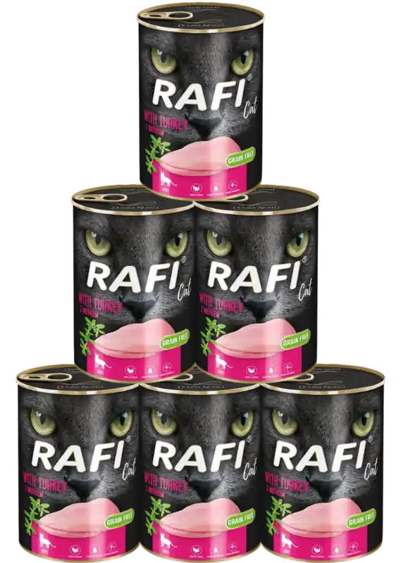Rafi Cat Karma z indykiem dla kota 12x400g PAKIET Darmowy zwrot