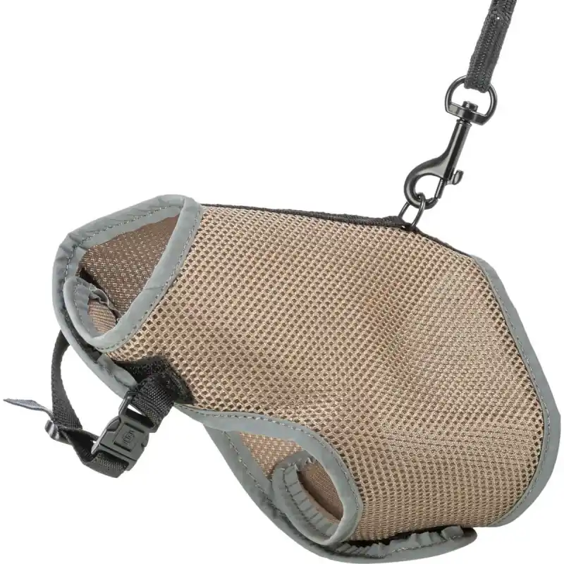 Szybka wysyłka TRIXIE Miękkie szelki ze smyczą dla kota 24–42 cm 1.20 m - szarobrązowy