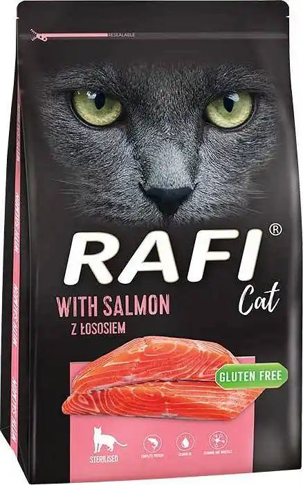 Rafi CAT Sterilised Salmon Karma z łososiem dla kota 7kg Tylko dziś