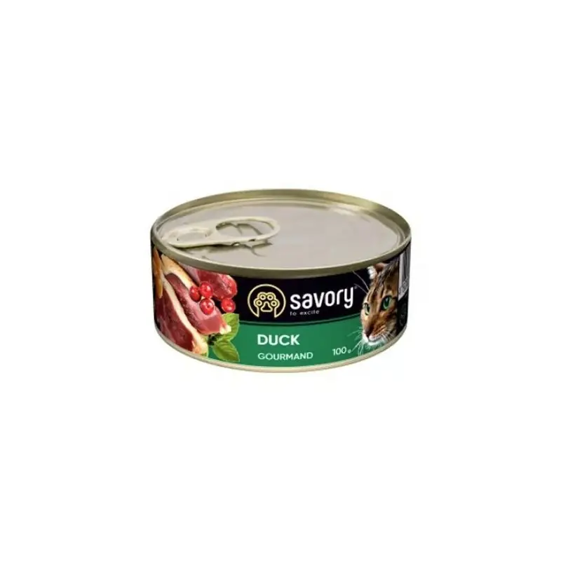 SAVORY Cat Adult Duck 100g (puszka) Obniżka ceny
