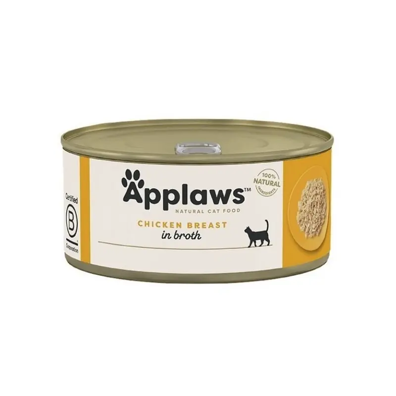 Niska cena APPLAWS Cat Pierś z kurczaka w bulionie 70g (puszka)
