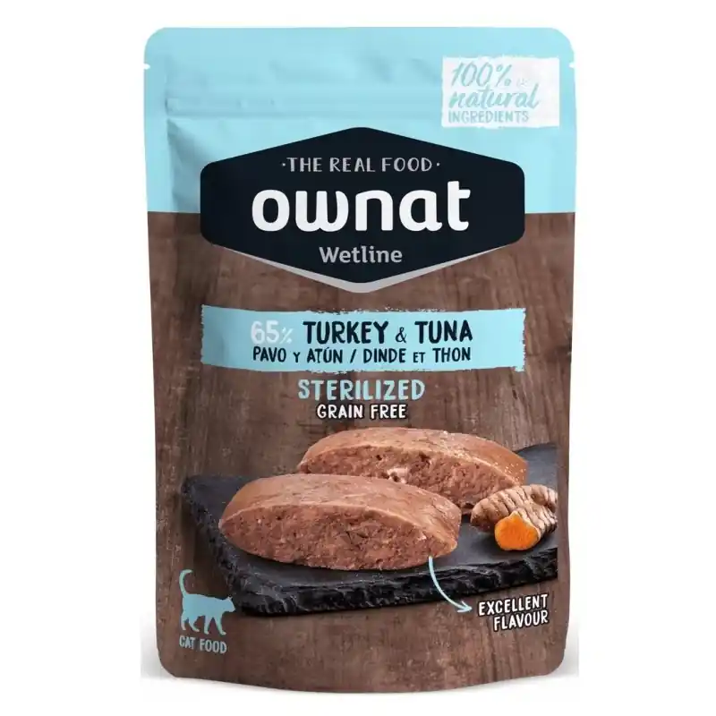 OWNAT WetFood Cat Sterilized - Indyk i Tuńczyk w Rosole 85g Bezpieczne zakupy