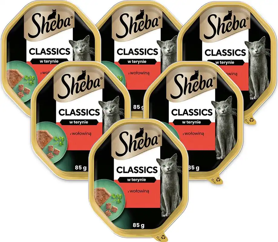 Sheba Classics Karma z wołowiną w pasztecie dla kota 22x85g PAKIET Super okazja