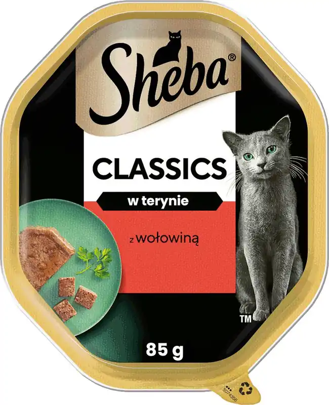 Kup online Sheba Classics Karma z wołowiną w pasztecie dla kota 85g