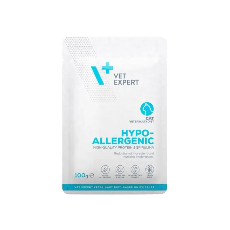 Premium VETEXPERT 4T Vet. Diet Cat Hypoallergenic Turkey 100g (SASZETKA)