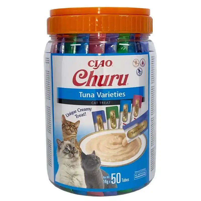 INABA CAT CHURU Varieties Tuna 50x 14g Bezpieczne zakupy