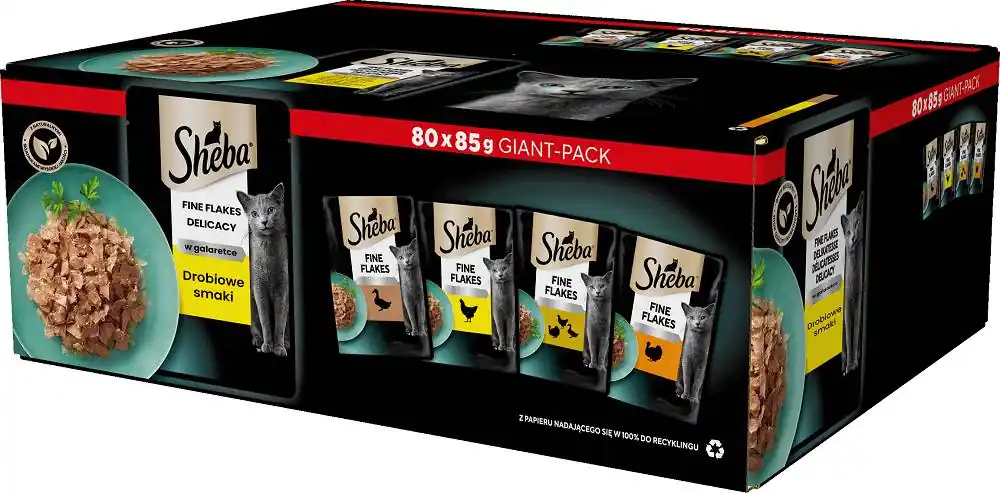 Sheba Delicacy Kolekcja drobiowych smaków Karma w galaretce dla kota 80x85g Oferta limitowana