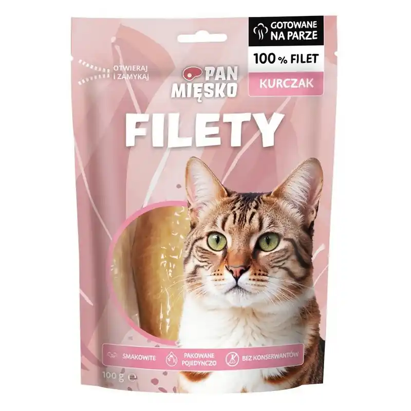 PAN MIĘSKO KOT Przysmak Filety Kurczak 100g Promocja