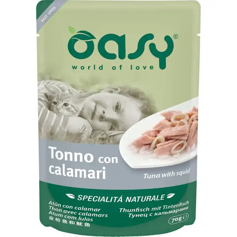 OASY Kot Tuńczyk z kalmarami 70g (saszetka) Nie przegap
