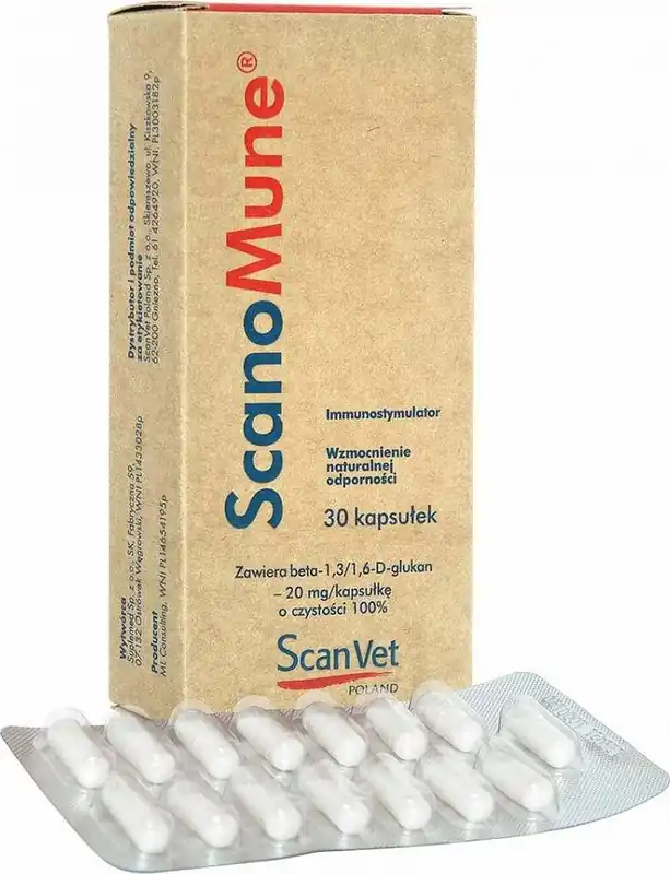 Łatwy zwrot Scanvet Scanomune dla psa i kota 30 kap.