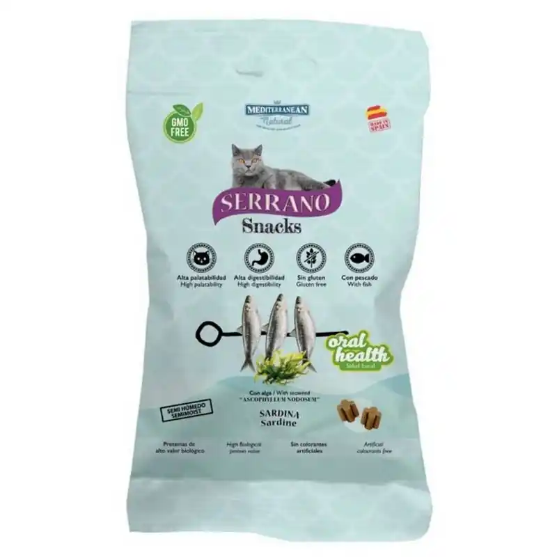 SERRANO Snack kot Oral Care Sardynka 50g Wybór klientów