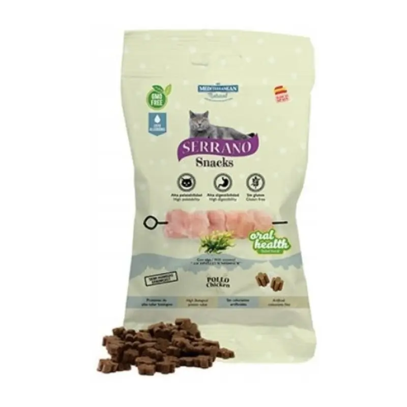 SERRANO Snack kot Oral Care Kurczak 50g Niska cena
