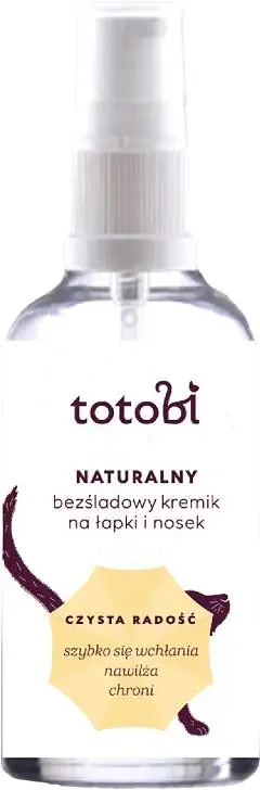 Bezpieczne zakupy Totobi Naturalny bezśladowy kremik na łapki i nosek dla psa i kota 50ml