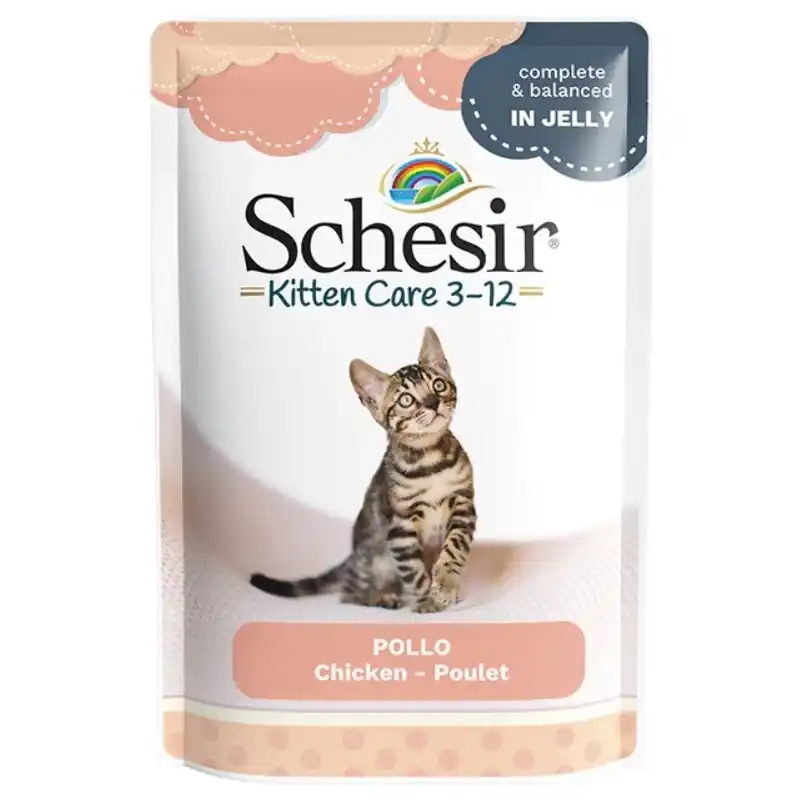 Super okazja SCHESIR CAT Kitten Care 3-12 Chicken in jelly 85g (saszetka)