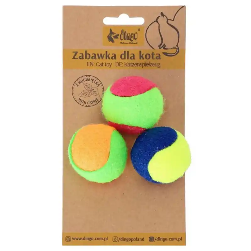 DINGO Piłka Kotenisówki 3 szt. 4 cm Premium