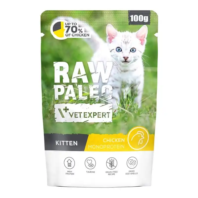 RAW PALEO Kitten Cat Chicken 100g Popularny