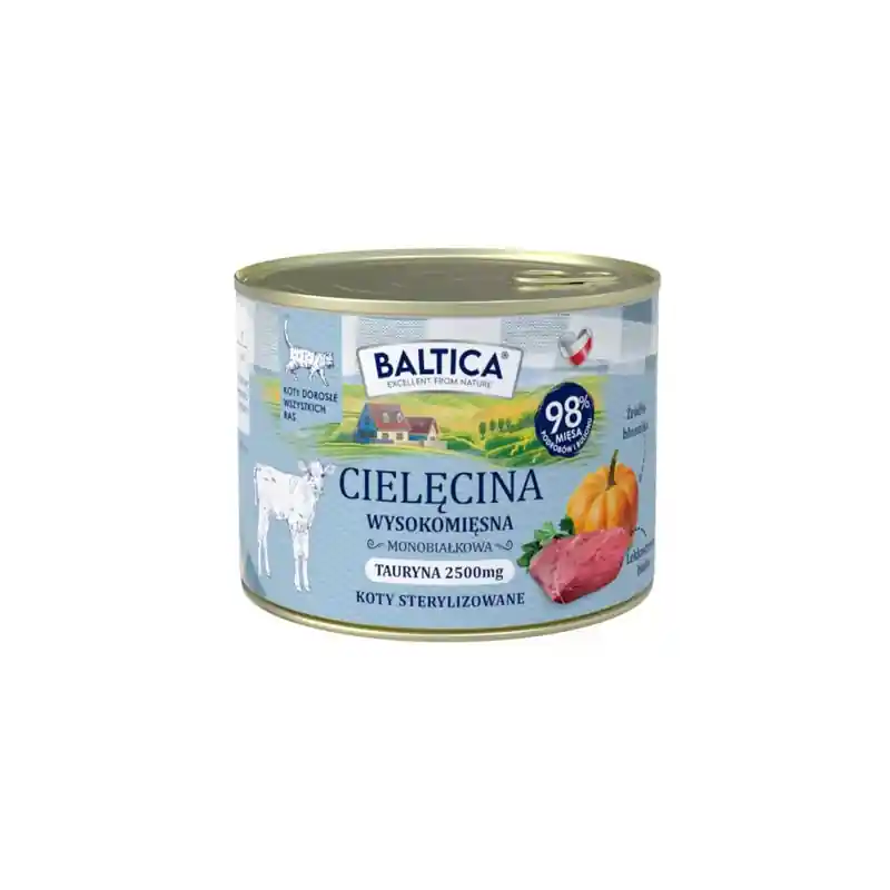 BALTICA PRZYSMAKI REGIONÓW Kot dorosły Cielęcina 185g Okazja