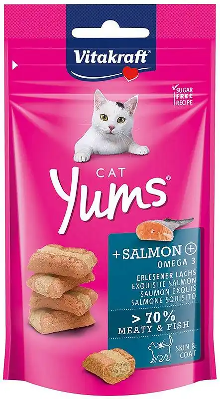Szybka dostawa Vitakraft Przysmak Cat Yums z łososiem dla kota op. 40g 28823