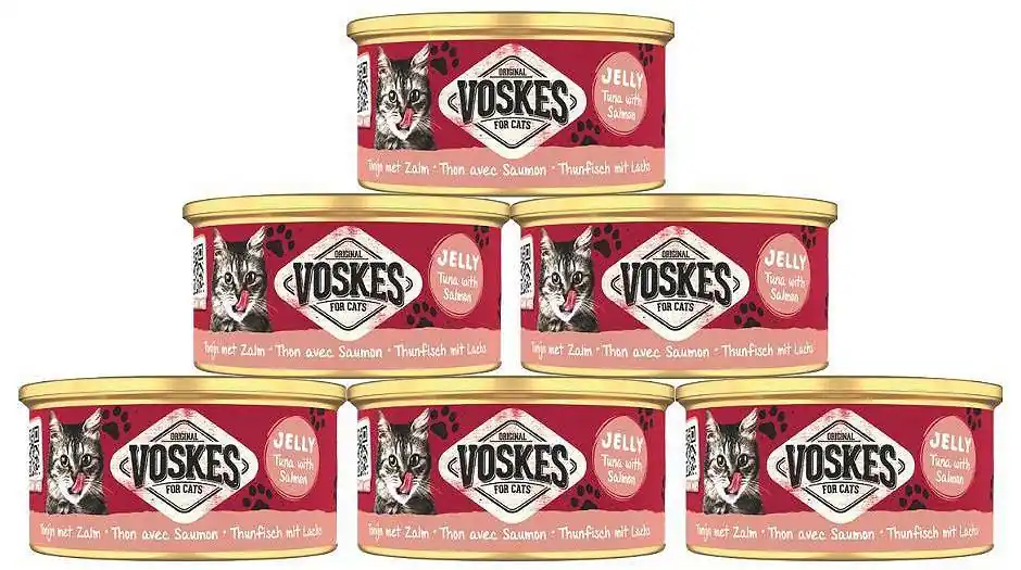 Voskes Original Jelly Tuna with Salmon Karma z tuńczykiem i łososiem kota 24x85g PAKIET Najlepsza cena
