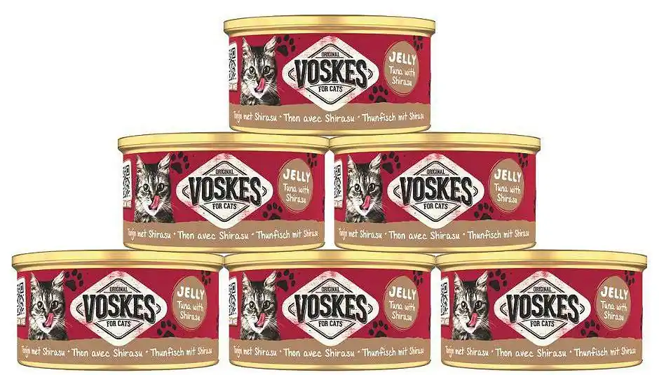 Nowość Voskes Original Jelly Tuna with Shirasu Salmon Karma z tuńczykiem i shirasukota dla kota 24x85g PAKIET