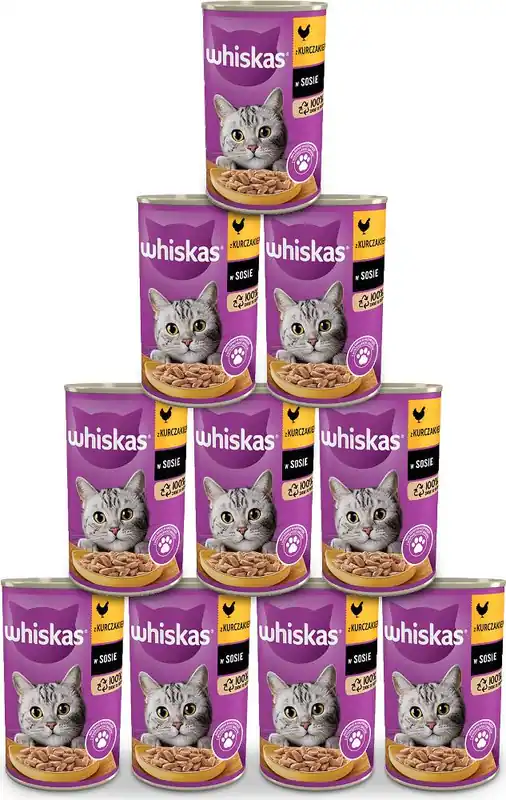 Whiskas Adult Karma z kurczakiem w sosie dla kota 12x400g PAKIET Sprawdź teraz