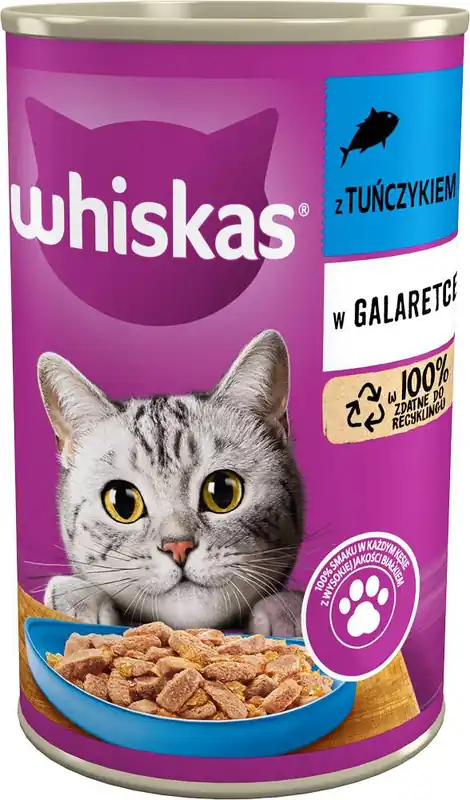 Whiskas Adult Karma z tuńczykiem w galaretce dla kota 400g Super okazja