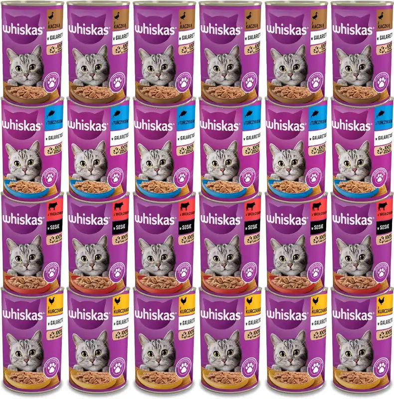 Dodaj do koszyka Whiskas Adult Pakiet degustacyjny w sosie i galaretce dla kota 24x400g PAKIET